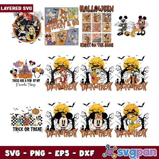 Halloween SVG Bundle with Mickey and Friends Designs