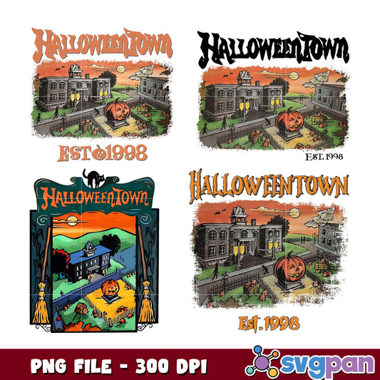 HalloweenTown PNG Bundle - 4 Designs