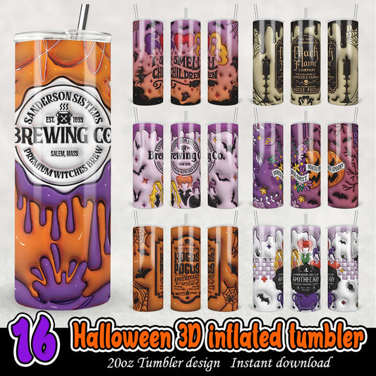 Halloween Tumbler Designs 20oz PNG Bundle