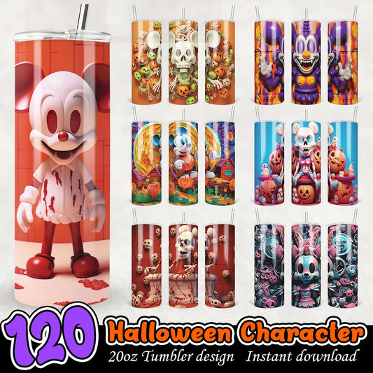 Halloween Tumbler Designs Bundle PNG