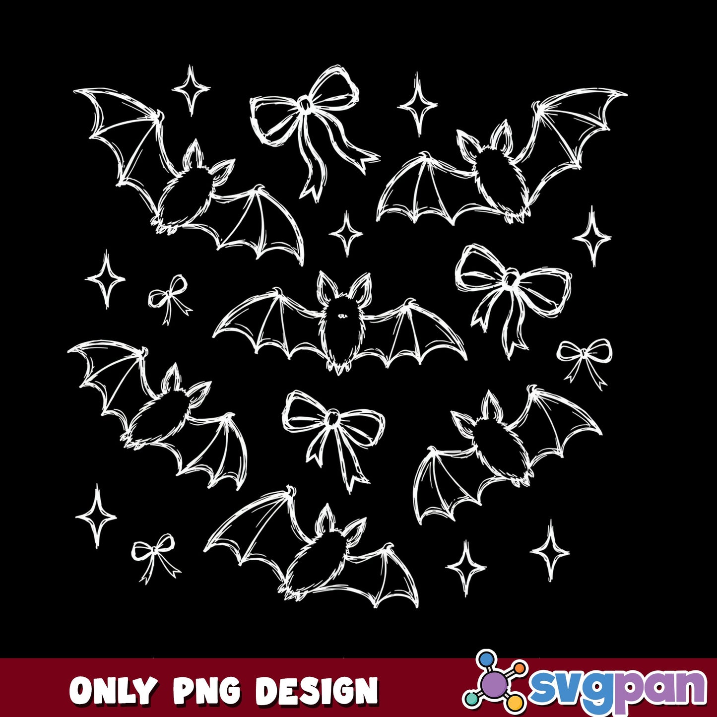 Halloween Bats And Bows PNG, Coquette Bat Bundle PNG, Spooky PNG