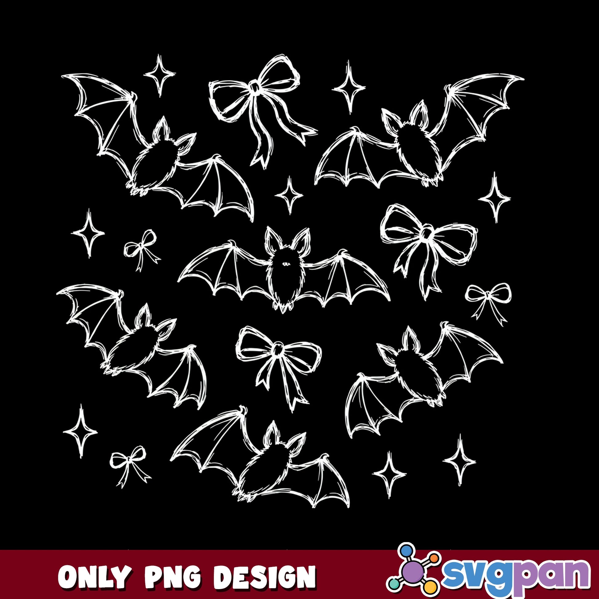 Halloween Bats And Bows PNG, Coquette Bat Bundle PNG, Spooky PNG