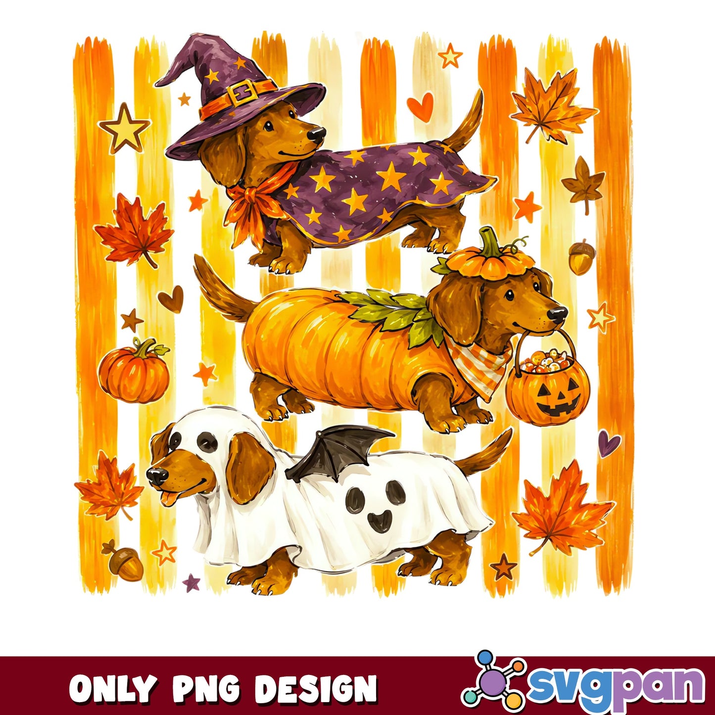 Halloween Dachshund PNG, Cute Dog Halloween Costume, Wiener Dog PNG