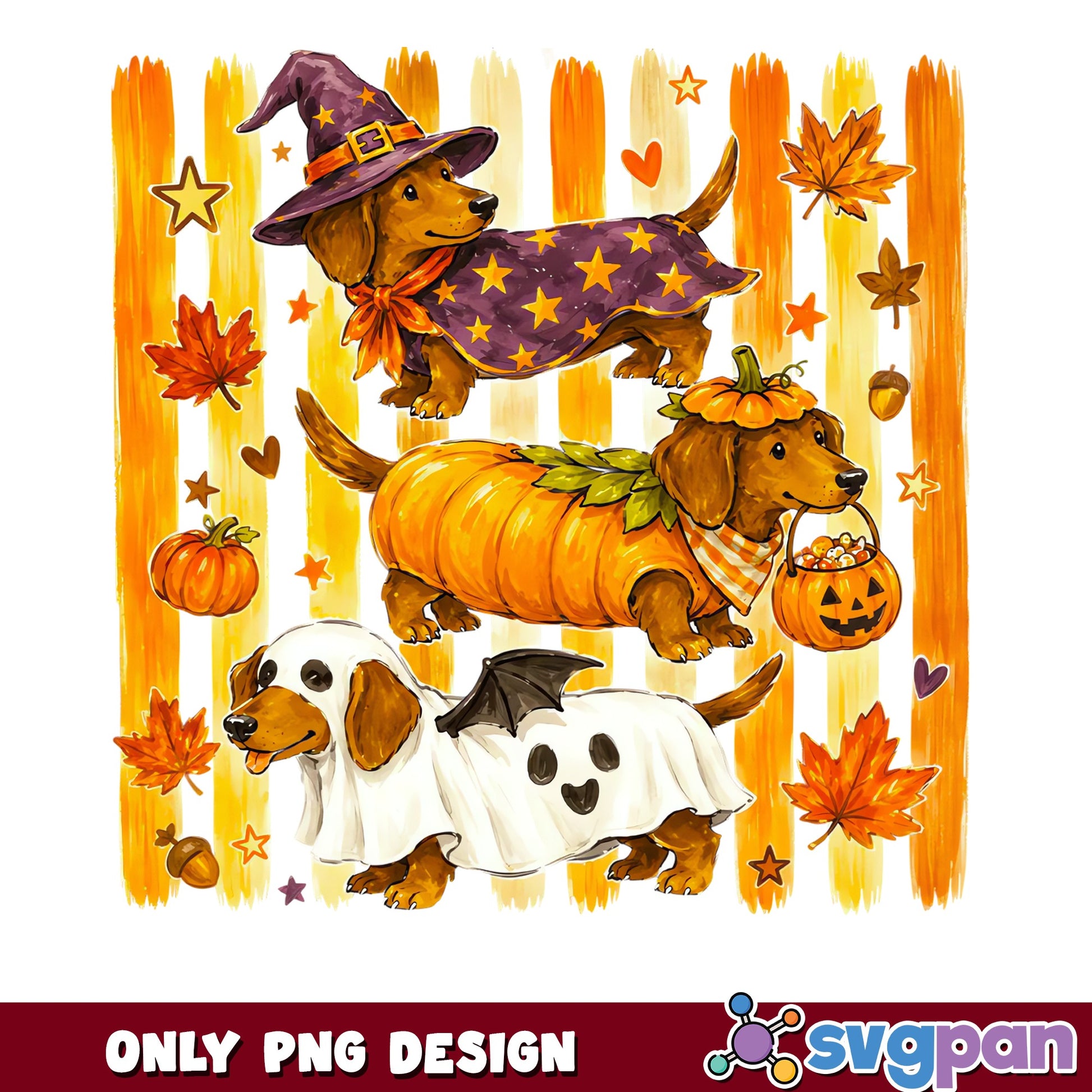 Halloween Dachshund PNG, Cute Dog Halloween Costume, Wiener Dog PNG