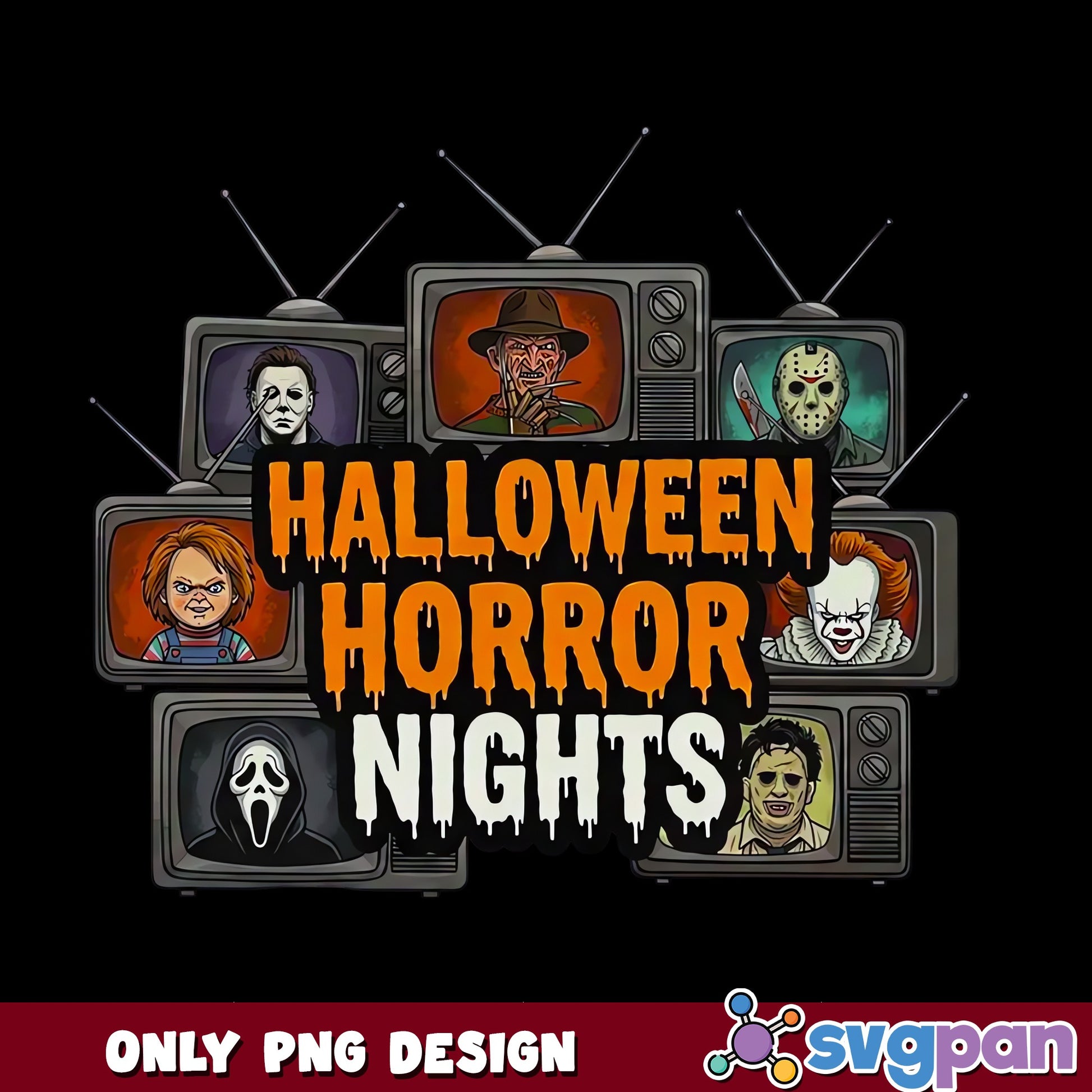 Halloween Horror Nights PNG, Horror Movies Characters, Halloween PNG
