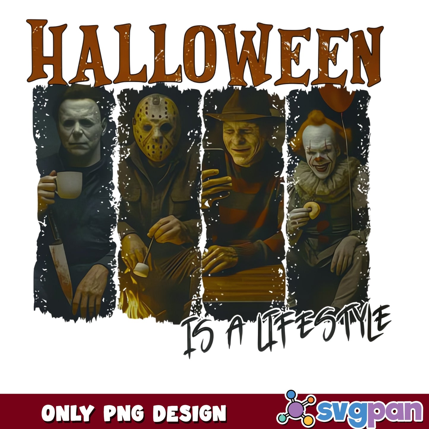 Halloween Is A Lifestyle PNG, Horror Characters PNG, Halloween PNG