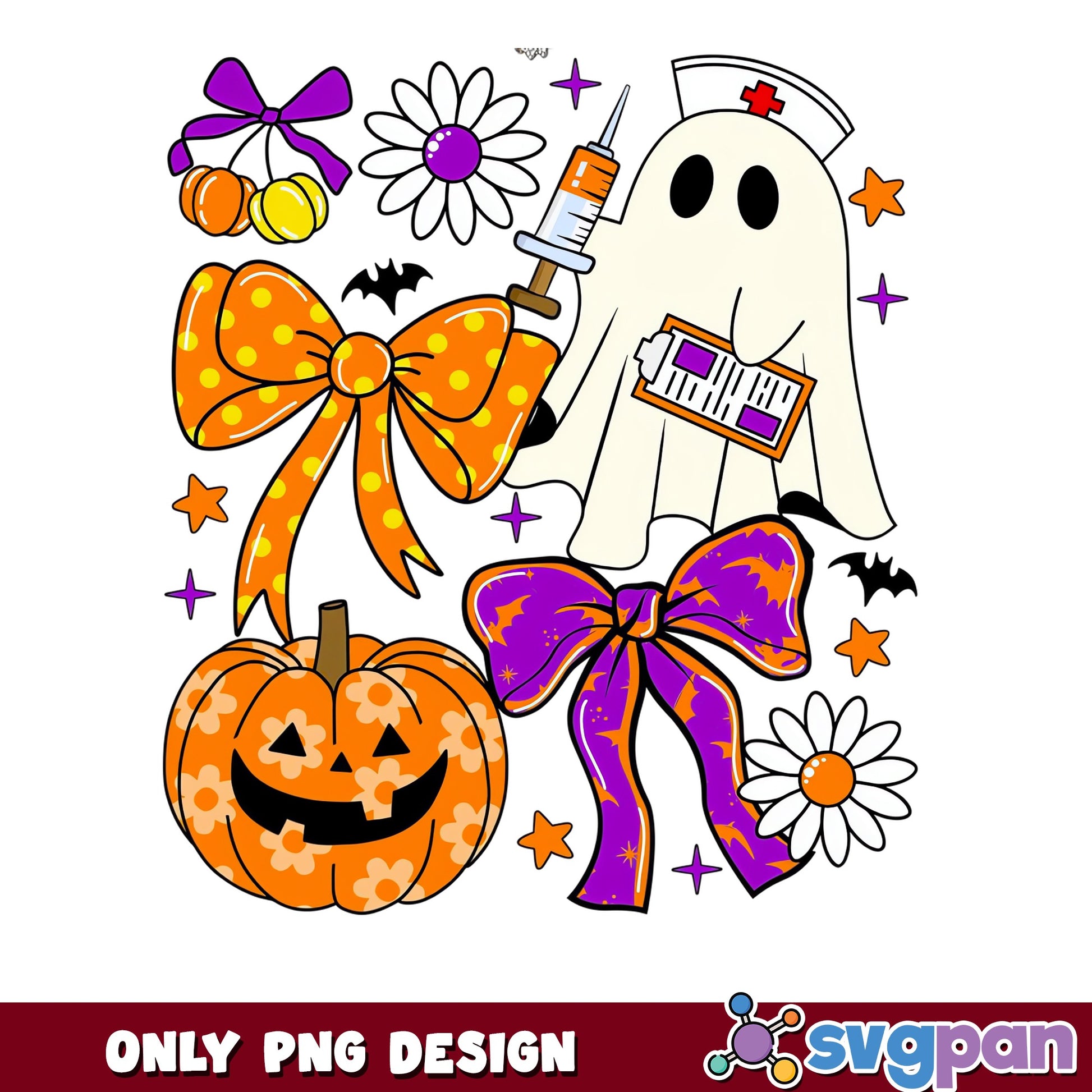 Halloween Nurse Ghost PNG, Spooky Nurse Coquette PNG, Halloween PNG