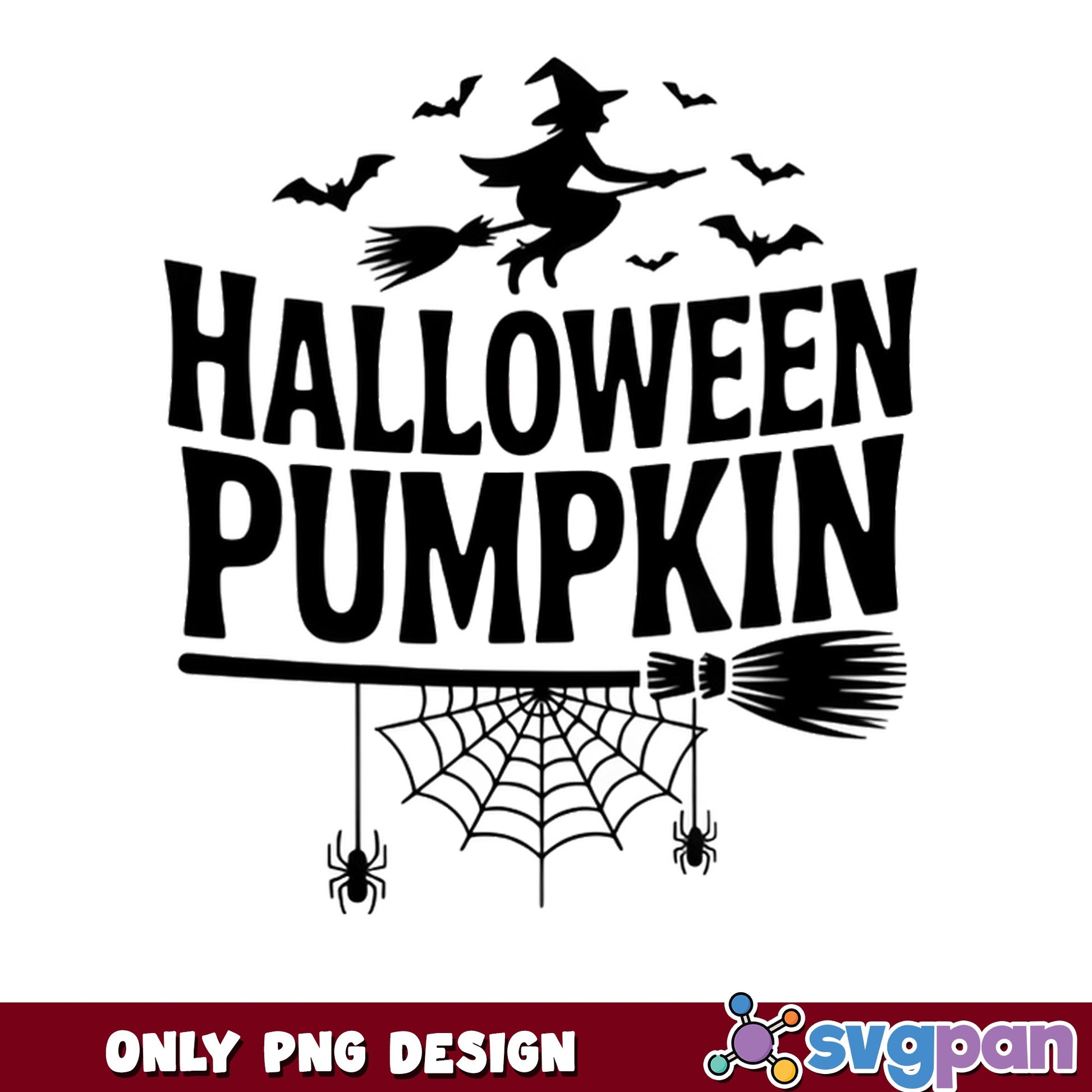 Halloween Pumpkin Witch PNG, Spooky Halloween PNG, Halloween PNG