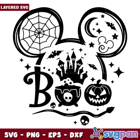 Halloween boos mickey svg, halloween svg, horror movies characters svg