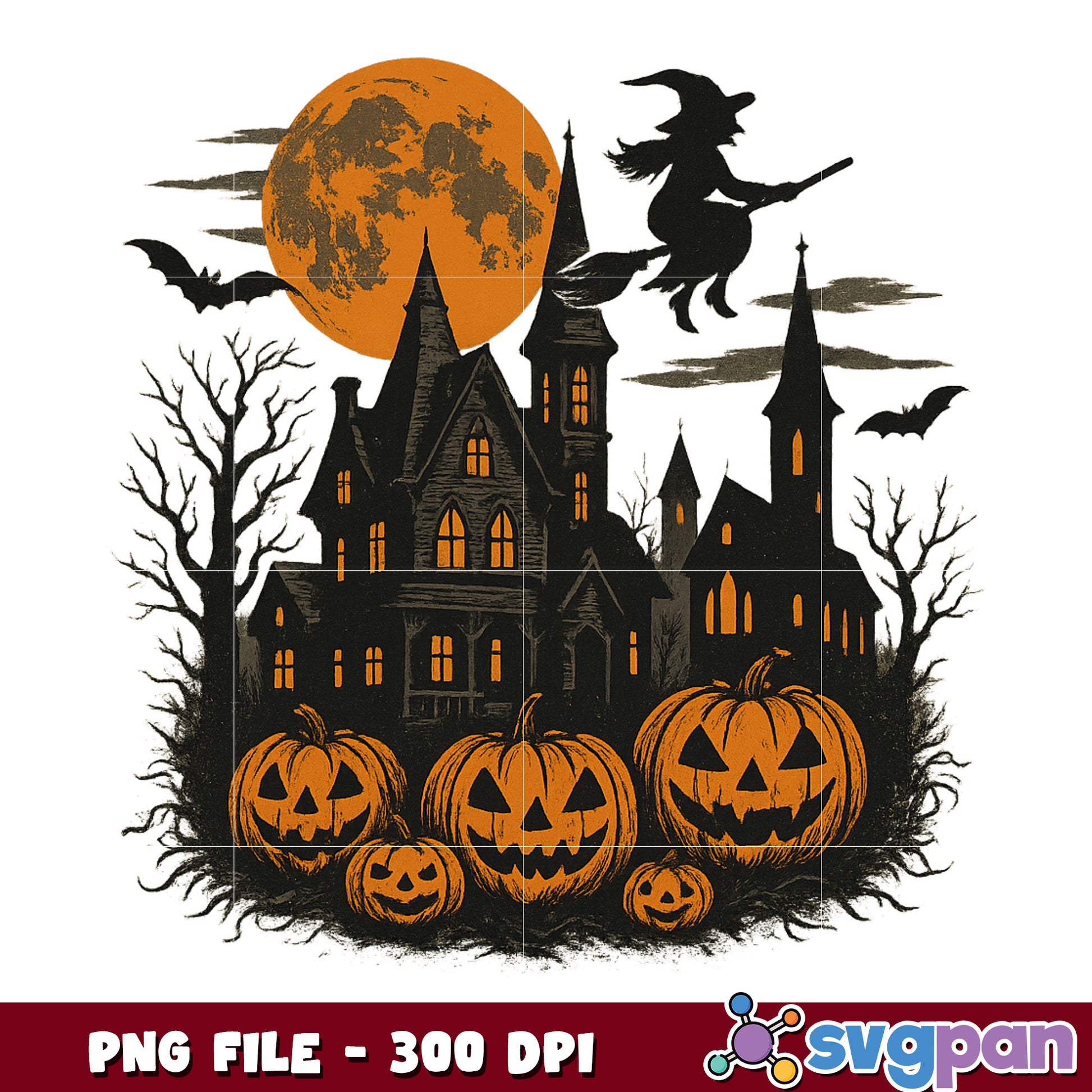 Halloween castle pumpkin png, halloween season png, spooky halloween png
