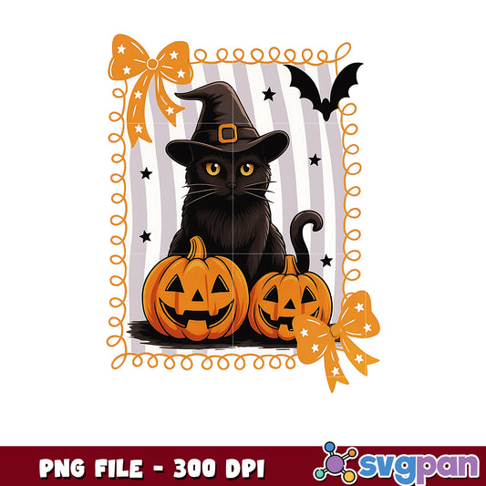 Halloween cat png, halloween holiday, halloween candy png