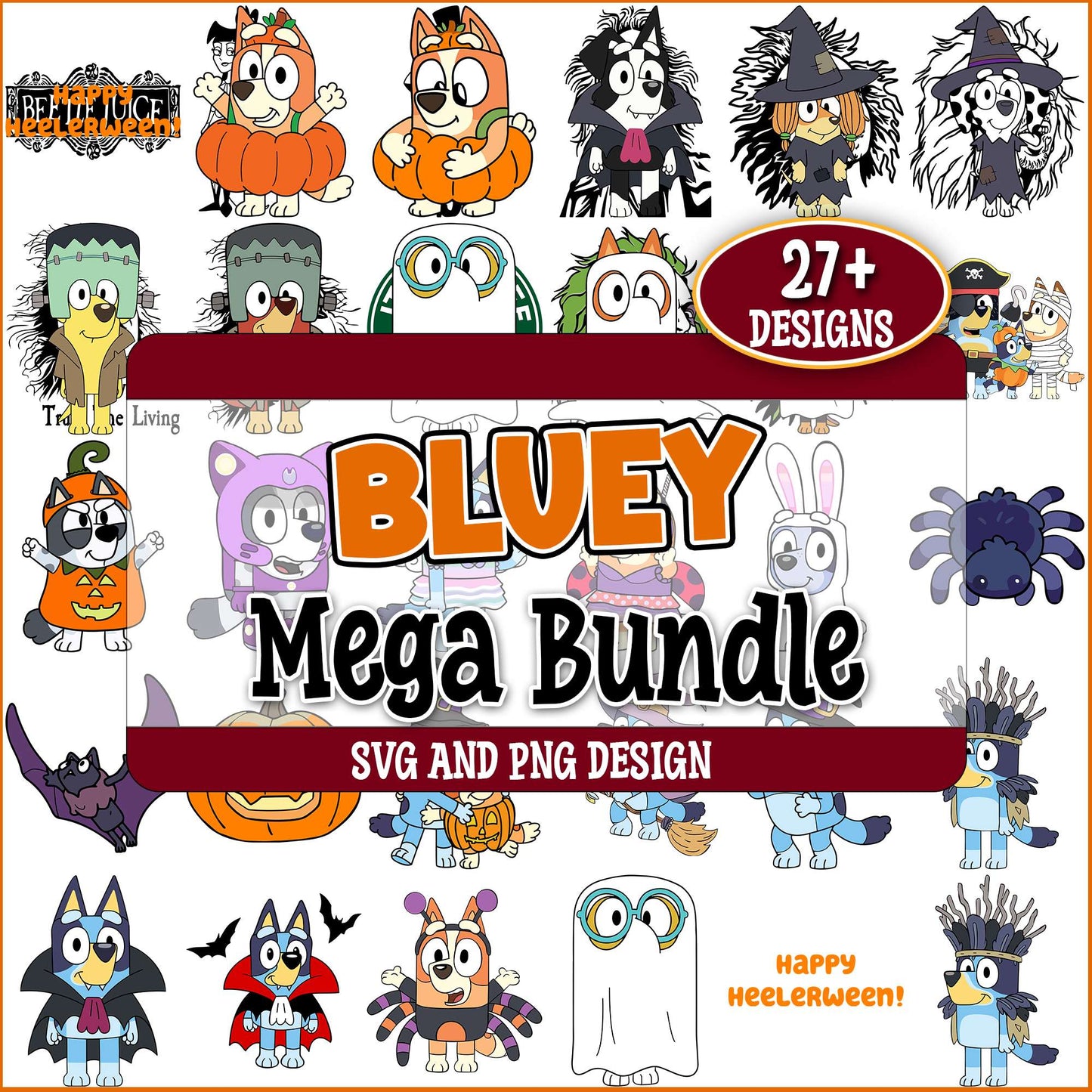 Halloween costume bluey svg bundle