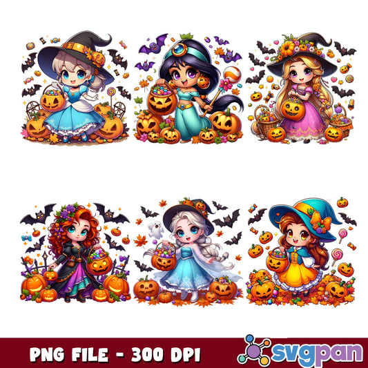 Halloween costume princess png bundle