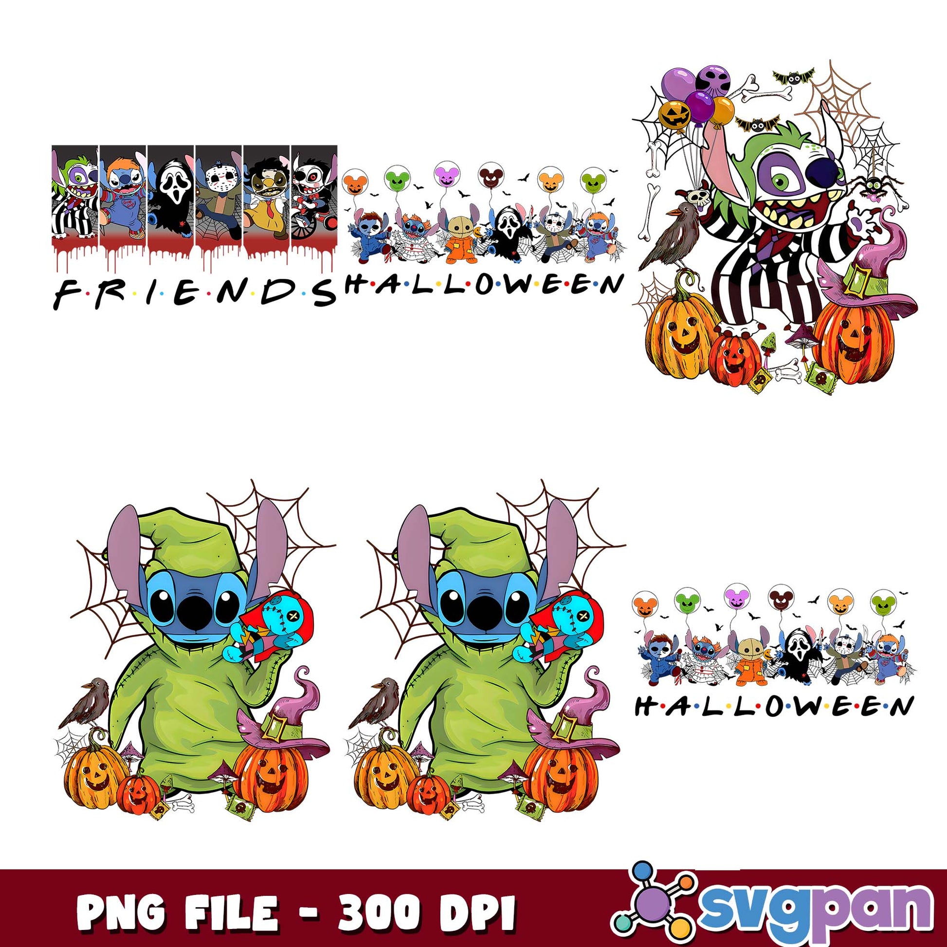 Halloween costume stitch png bundle