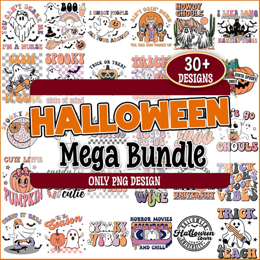 Halloween cute ghost png bundle