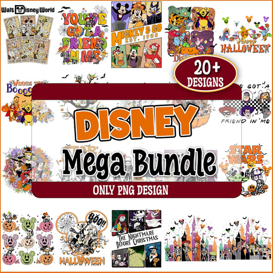 Halloween day disney png bundle