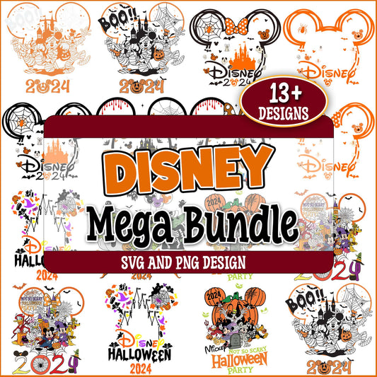 Halloween day disney svg bundle