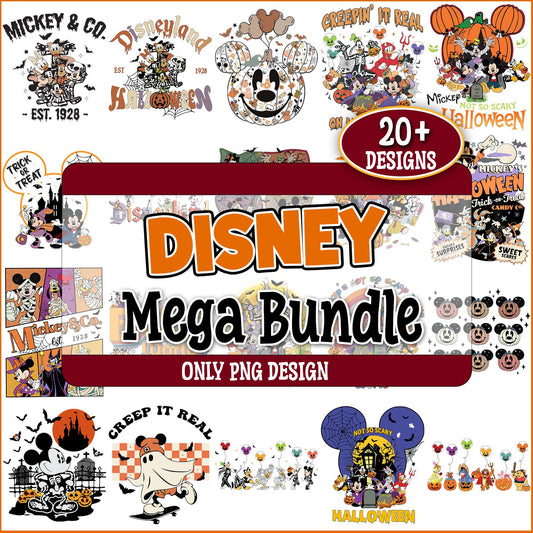 Halloween days disney png bundle, disney land png, spirit halloween png