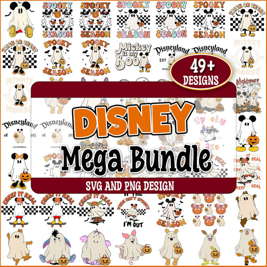 Halloween disney cartoons svg bundle
