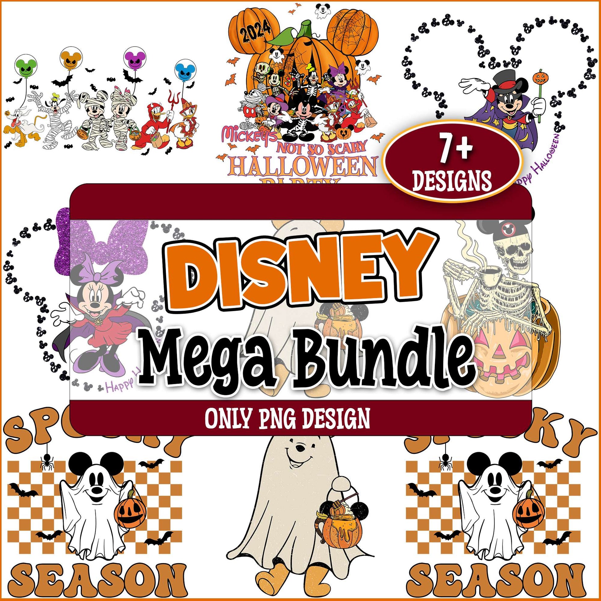 Halloween disney design png bundle