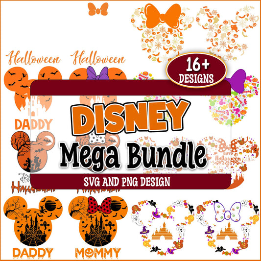 Halloween disney designs svg bundle