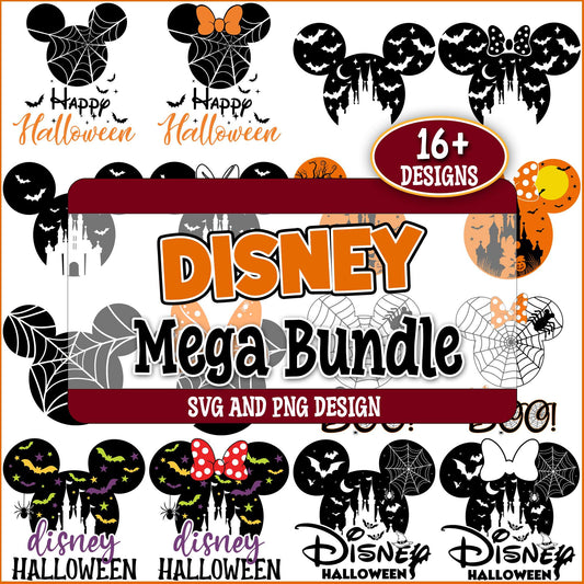 Halloween disney design svg bundle