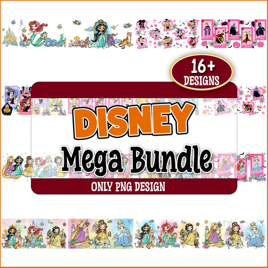 Halloween x disney princess png bundle