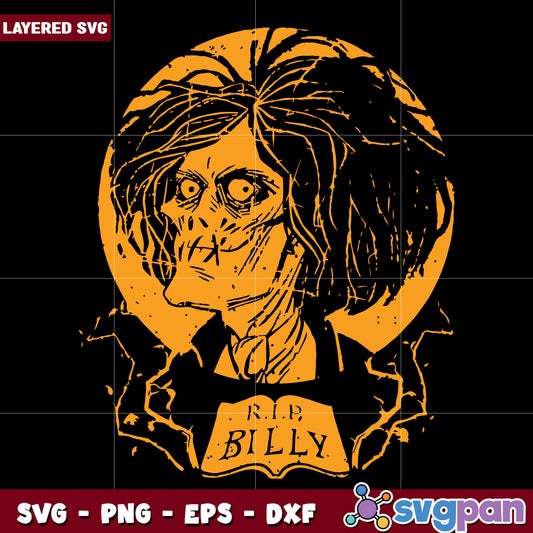 Halloween disney rip billy svg, halloween svg, horror movies characters svg
