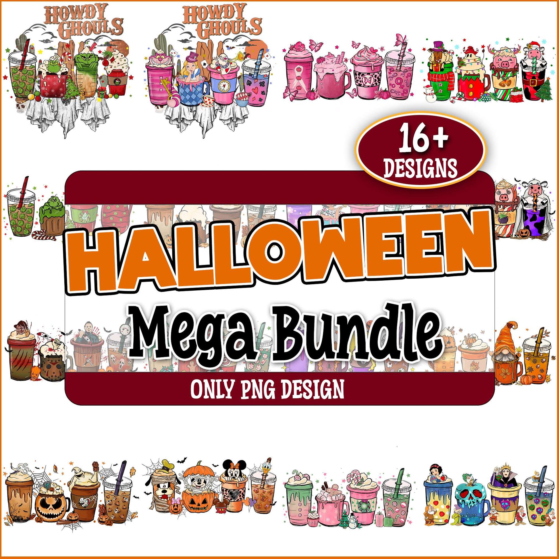 Halloween drinks png bundle