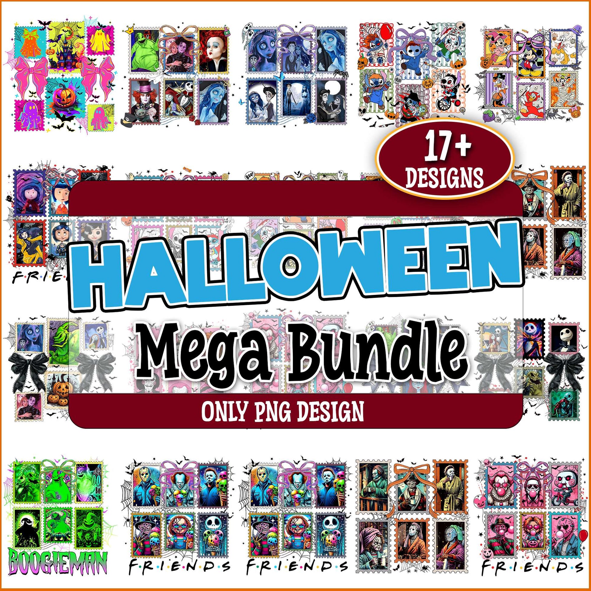 Halloween friends png bundle