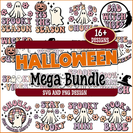 Halloween ghost svg bundle