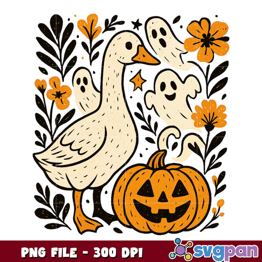 Halloween goose and pumpkin png, happy halloween​​ png, halloween​ toys png