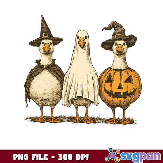 Halloween goose funny png, halloween season png, scary monster​ png