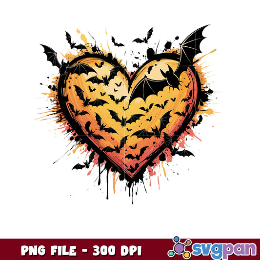 Halloween heart png, halloween ghost png, trick or treat png