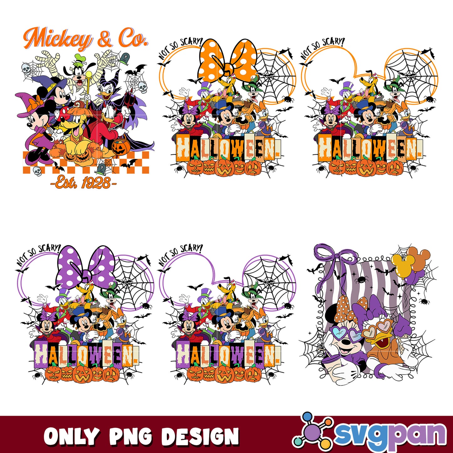 Halloween not so scary est 1928 png bundle