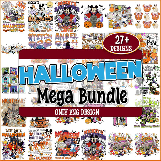 Halloween party disney png bundle