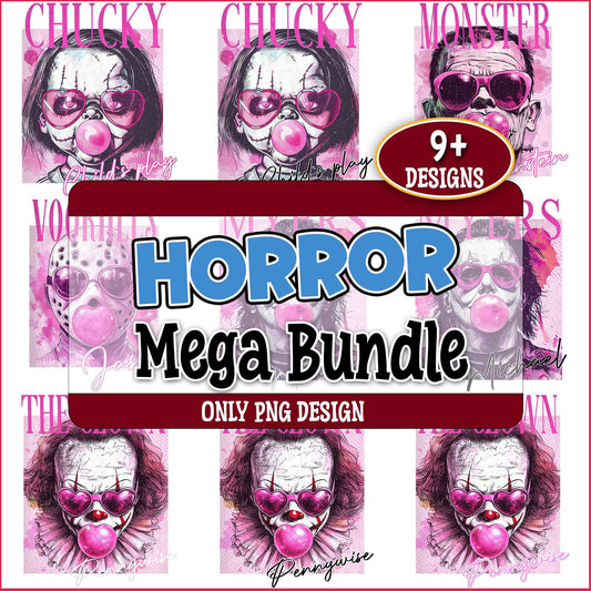 Halloween pinked png bundle