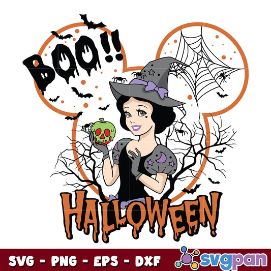 Snow White Princess Halloween Svg