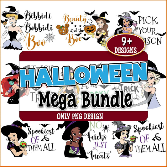 Halloween quotes princess png bundle