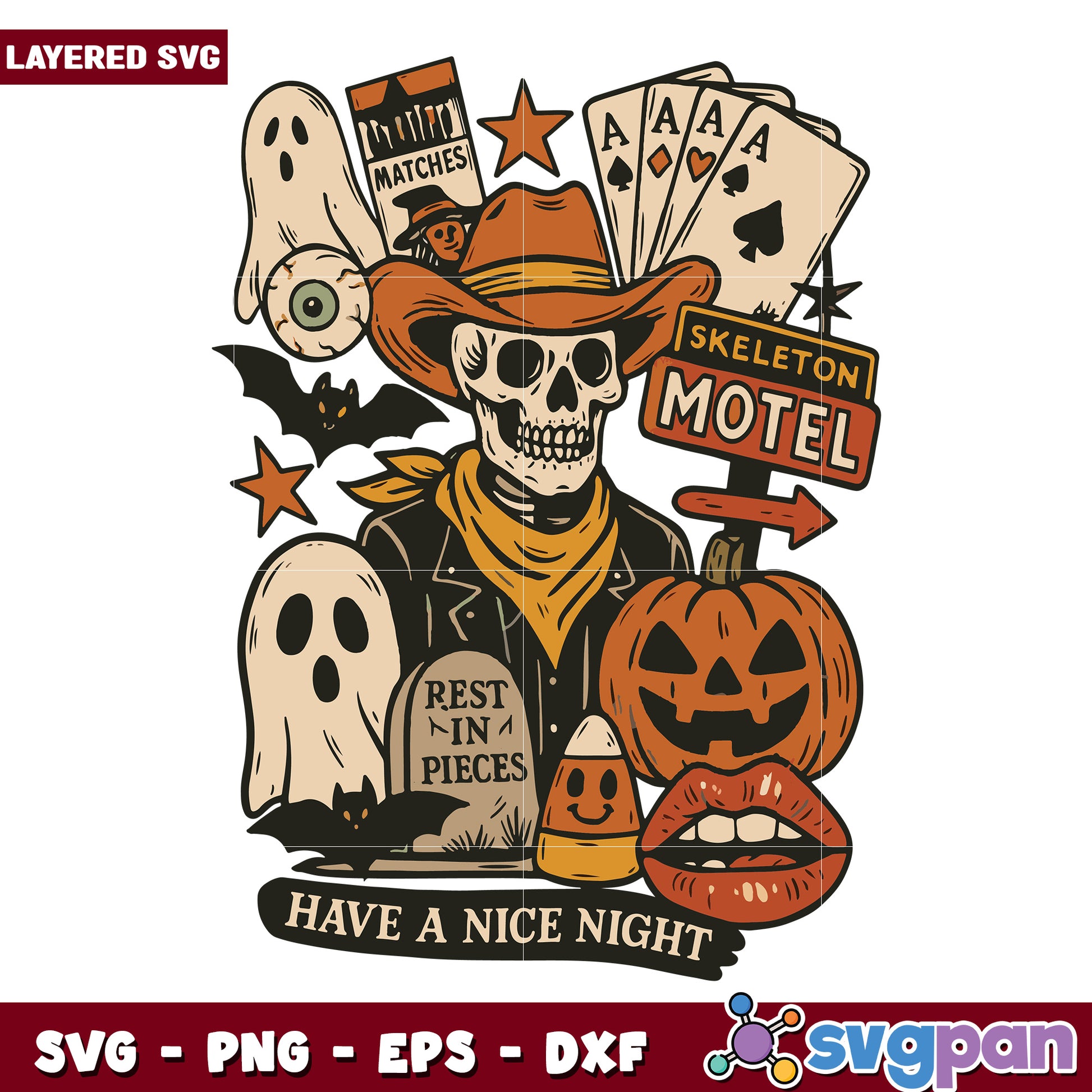 Halloween skeleton design svg, halloween cartoons svg, spirit halloween​ svg