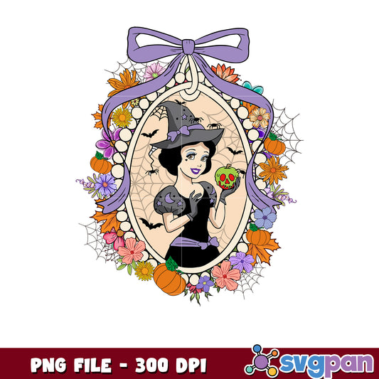 Halloween snow white png, halloween decorations png, halloween disney png