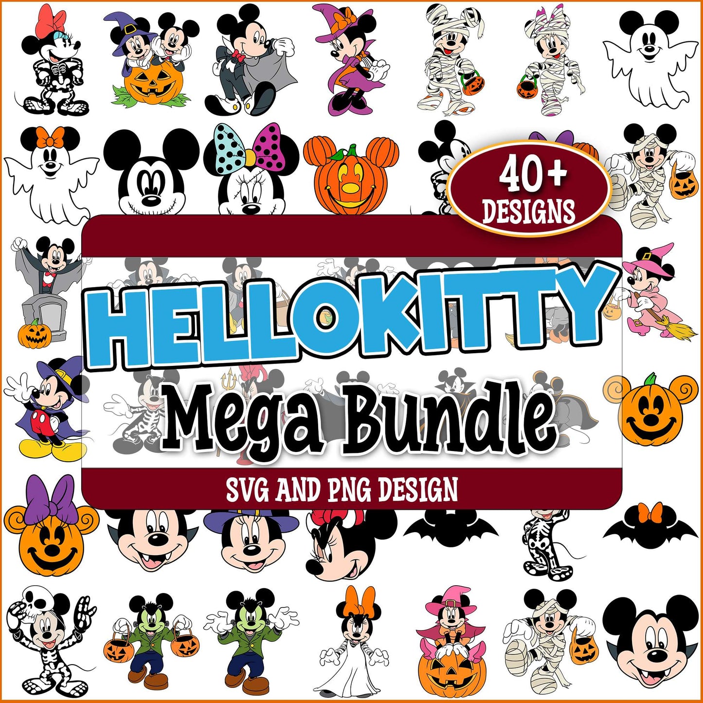 Halloween spooky mickey svg bundle