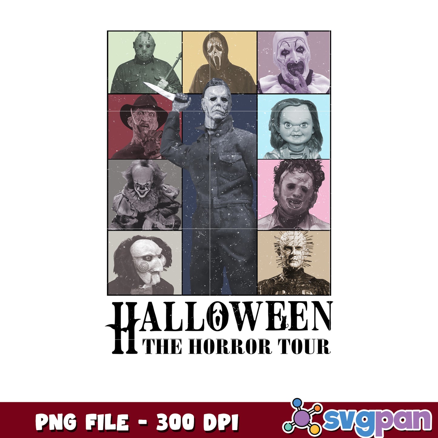 Halloween the horror tuor png, halloween png, halloween labubu png