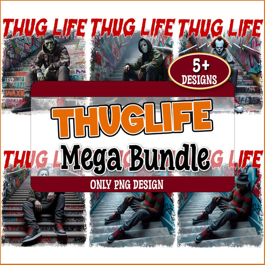 Halloween thug life art png bundle