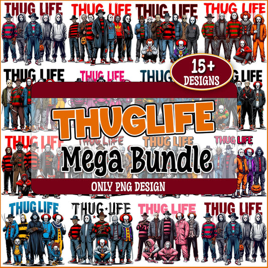 Halloween thug life horror png bundle