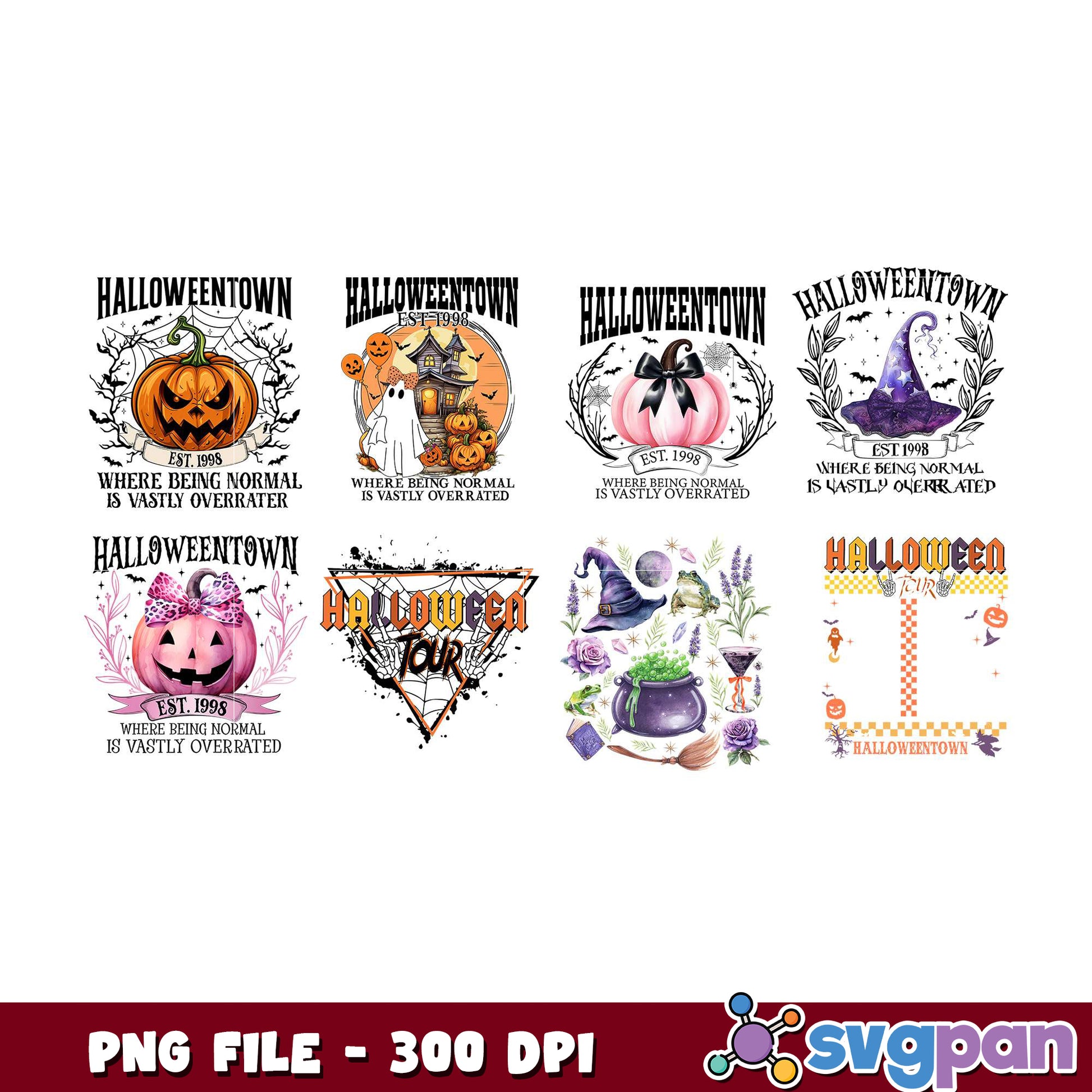 Halloweentown Bundle PNG Designs 300 DPI
