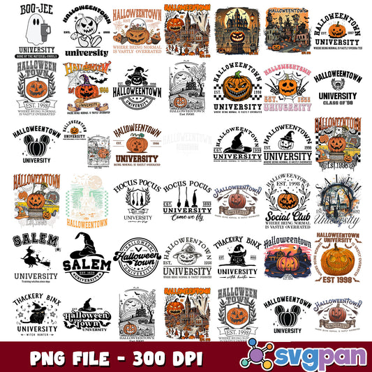 Halloween town design png bundle