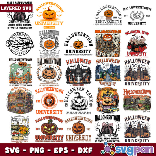 Halloween university svg bundle