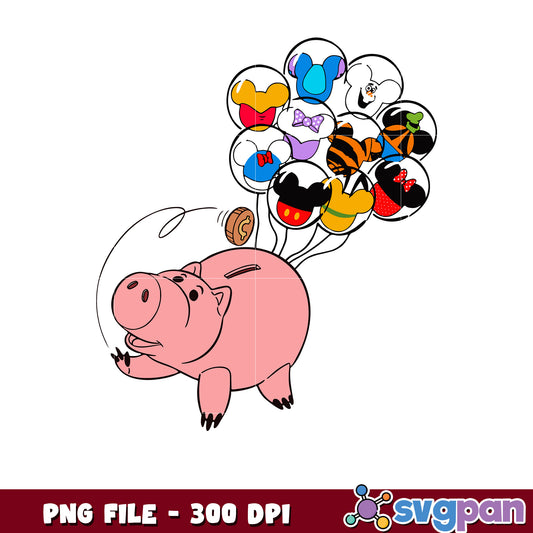 Hamm design png, disney plus png, disney toy story png