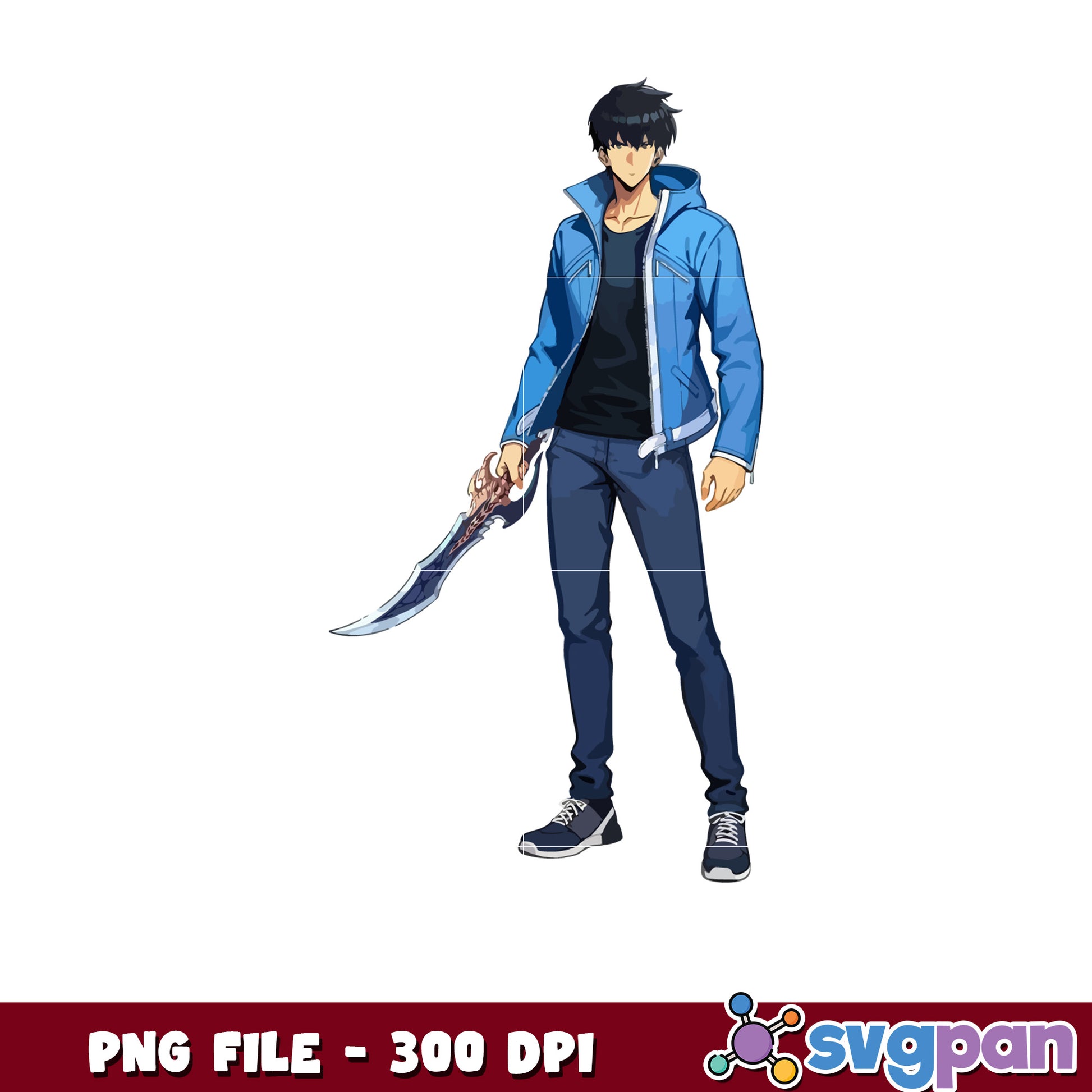 Handsome jinwoo png, shadow monarch​​ png, solo leveling anime png